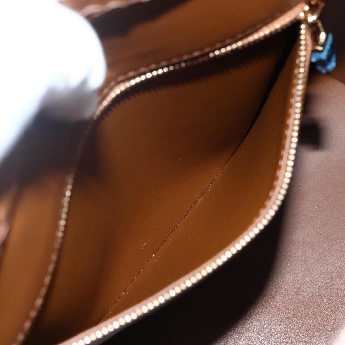 LOUIS VUITTON Monogram Vernis Houston Hand Bag Bronze M91122 LV Auth 173624