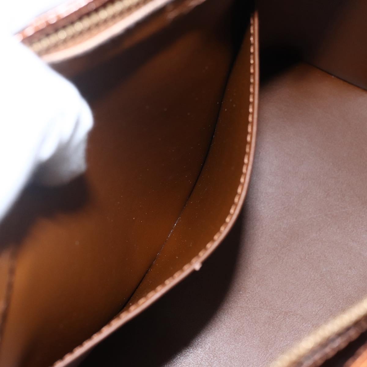 LOUIS VUITTON Monogram Vernis Houston Hand Bag Bronze M91122 LV Auth 173624