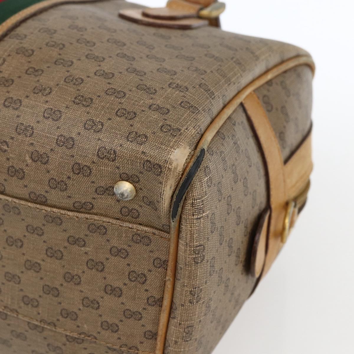 GUCCI Micro GG Supreme Web Sherry Line Bag PVC Beige 002 58 4422 Auth 173627
