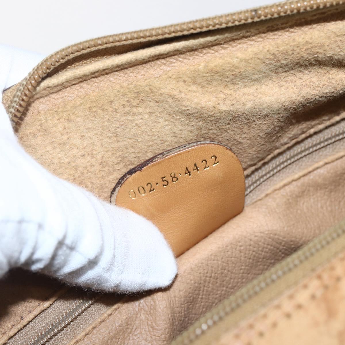 GUCCI Micro GG Supreme Web Sherry Line Bag PVC Beige 002 58 4422 Auth 173627