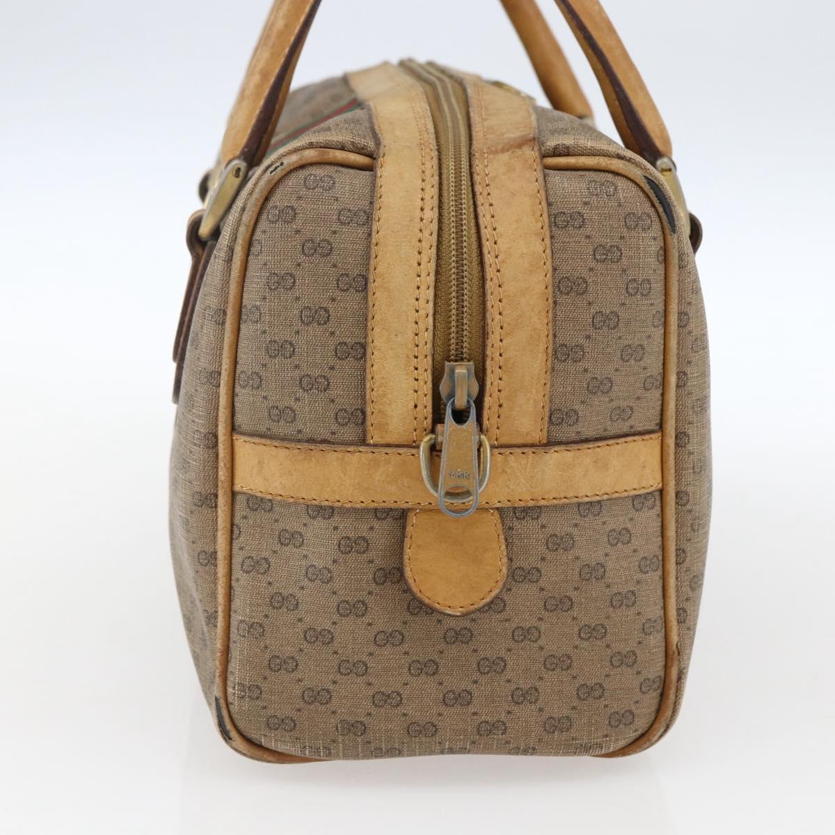 GUCCI Micro GG Supreme Web Sherry Line Bag PVC Beige 002 58 4422 Auth 173627