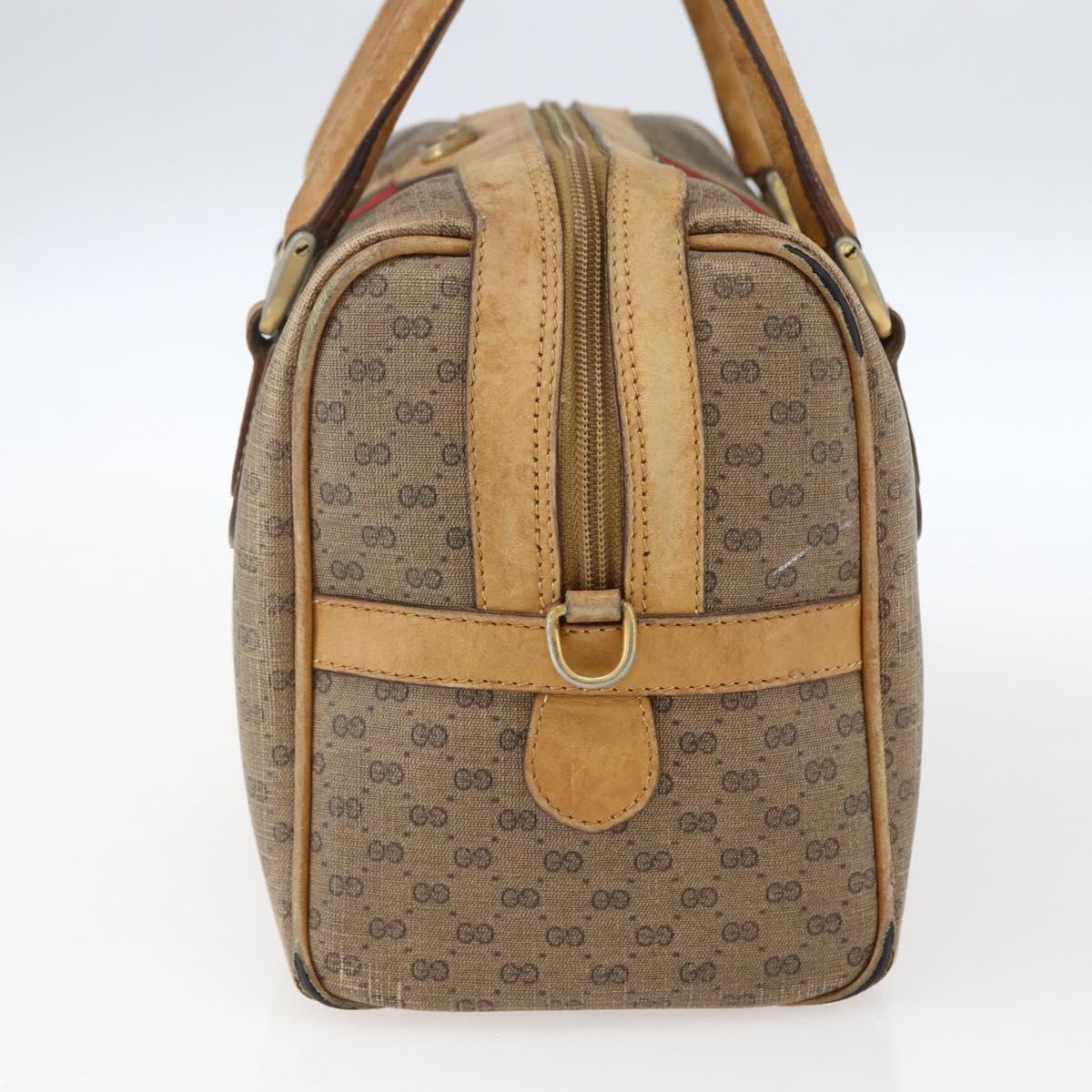 GUCCI Micro GG Supreme Web Sherry Line Bag PVC Beige 002 58 4422 Auth 173627