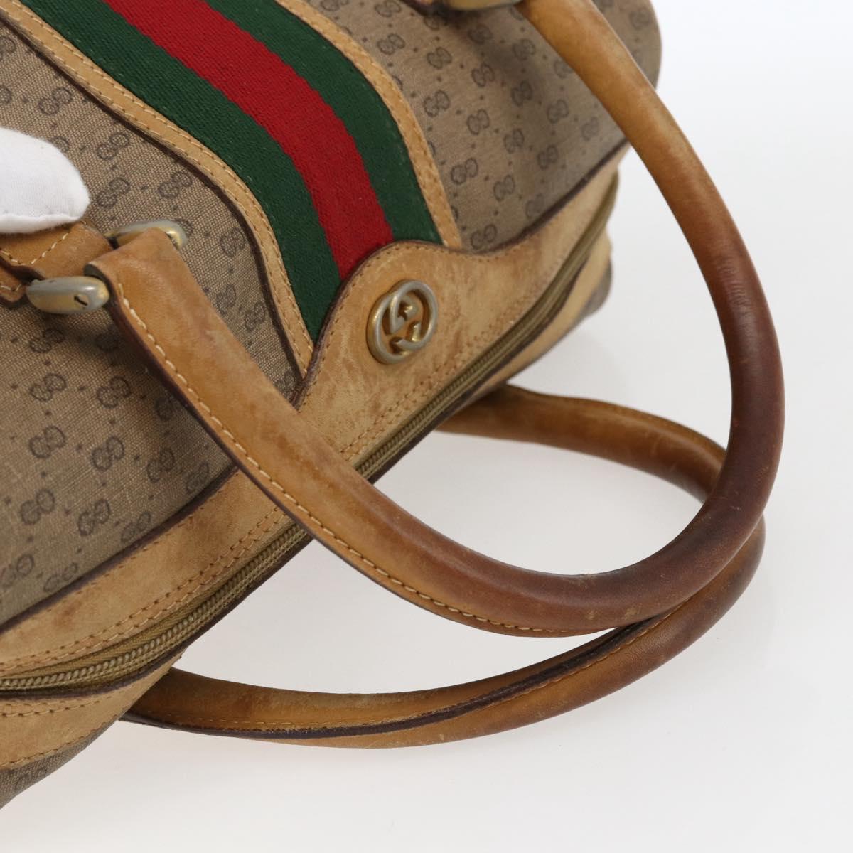 GUCCI Micro GG Supreme Web Sherry Line Bag PVC Beige 002 58 4422 Auth 173627