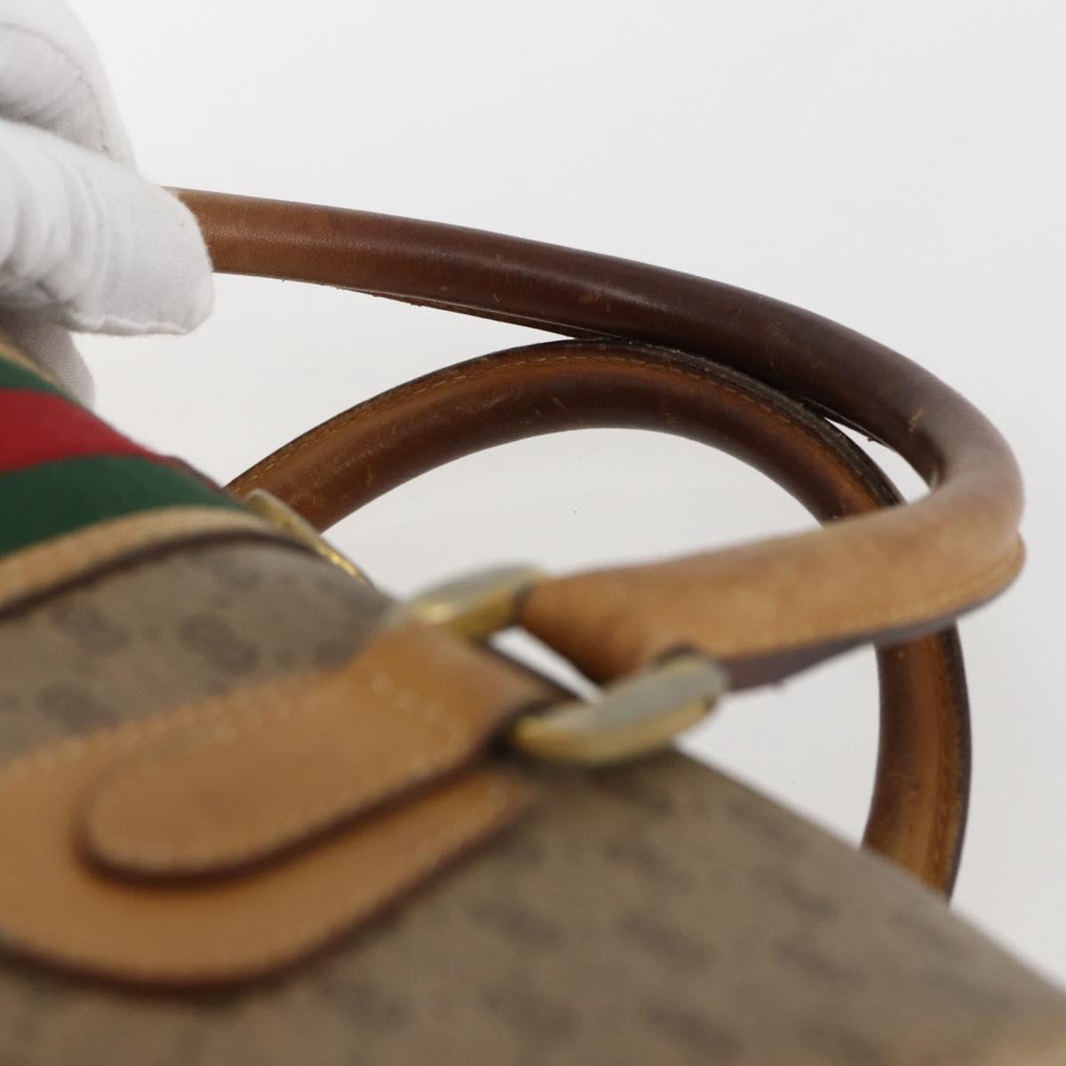 GUCCI Micro GG Supreme Web Sherry Line Bag PVC Beige 002 58 4422 Auth 173627