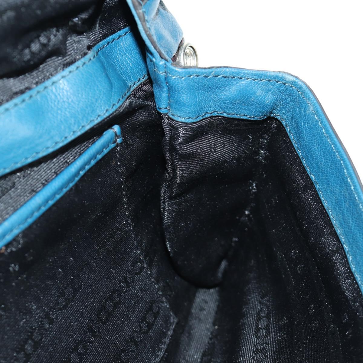 CELINE Shoulder Bag Leather Multicolor Silver Auth 173632V