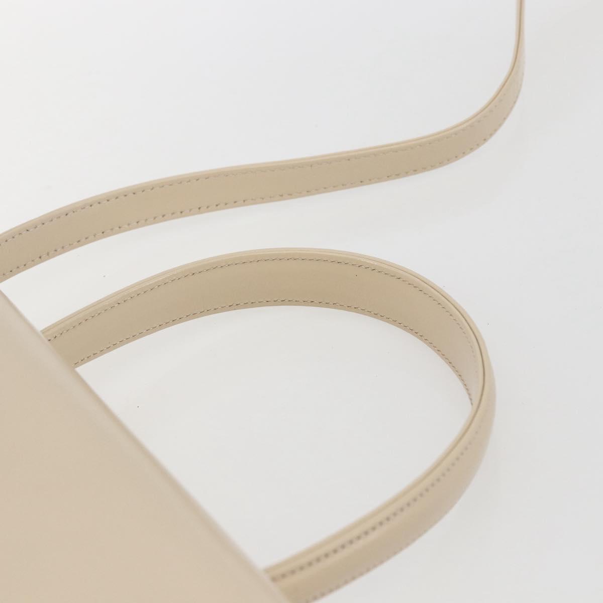 GIVENCHY Hand Bag Leather Light Beige Auth 173638