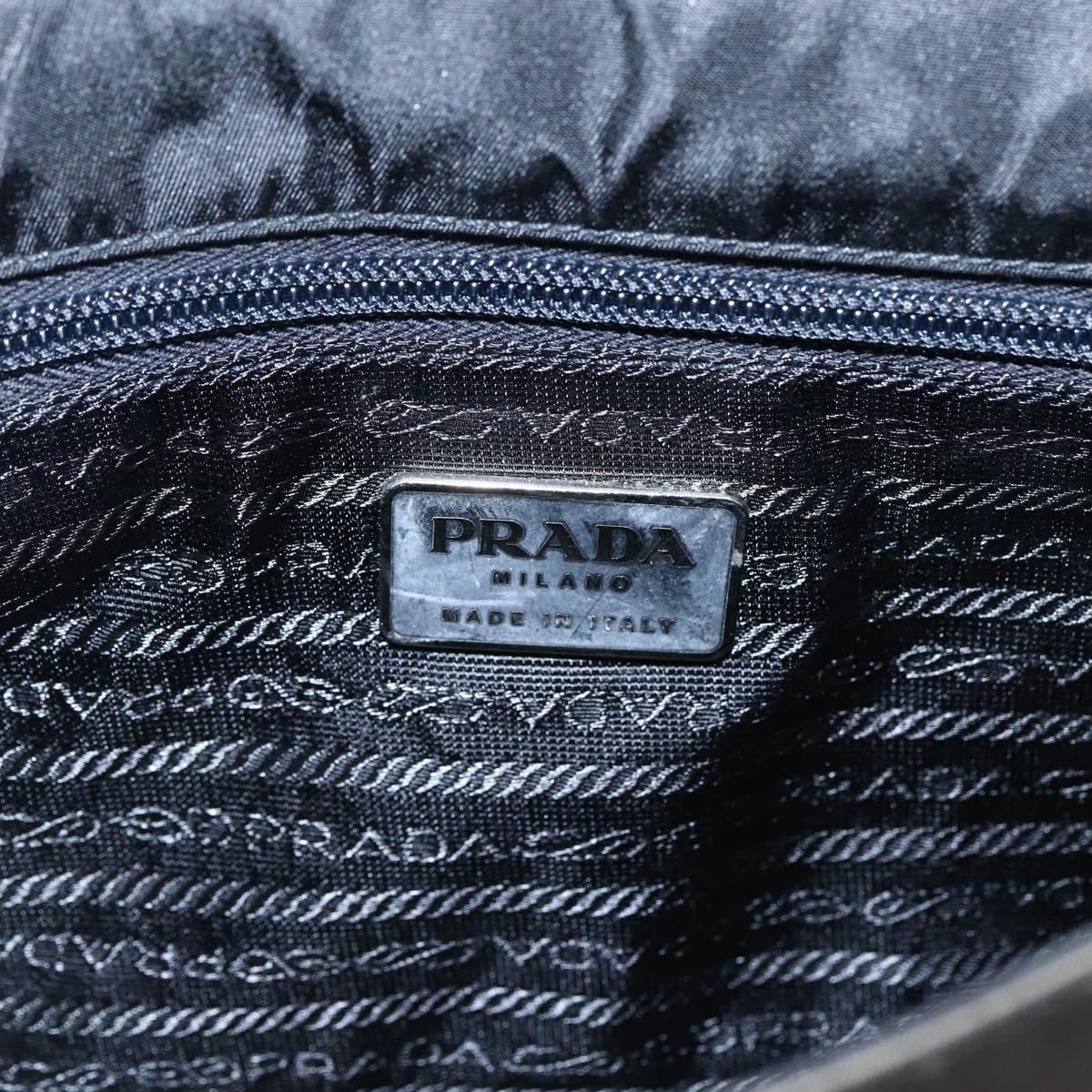 PRADA Shoulder Bag Nylon Leather Khaki Auth 173639