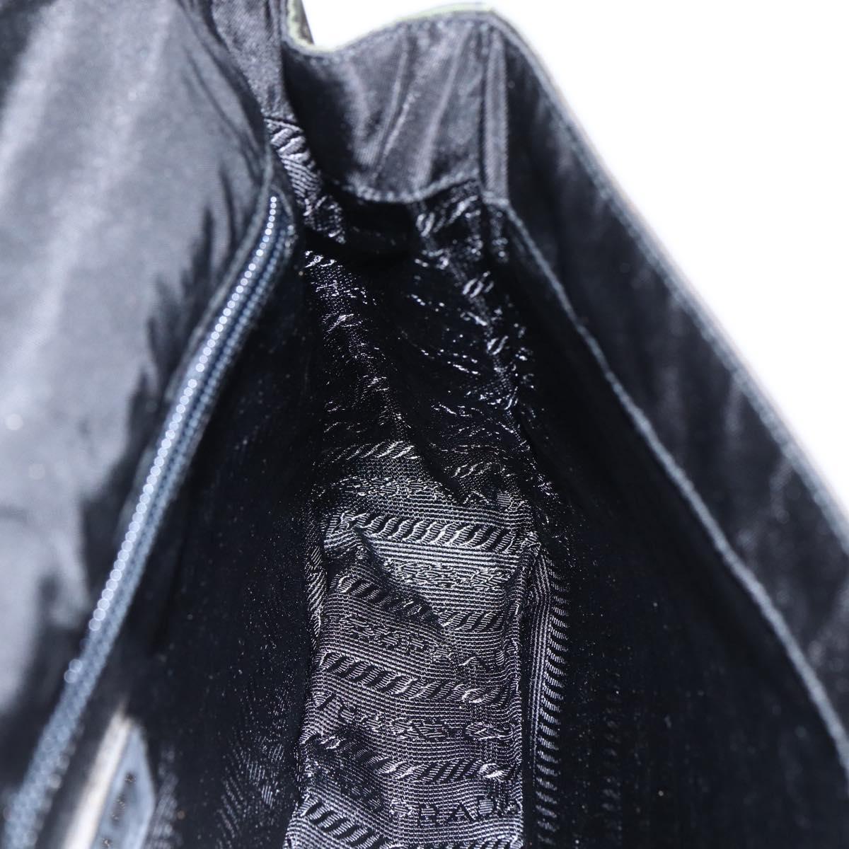 PRADA Shoulder Bag Nylon Leather Khaki Auth 173639