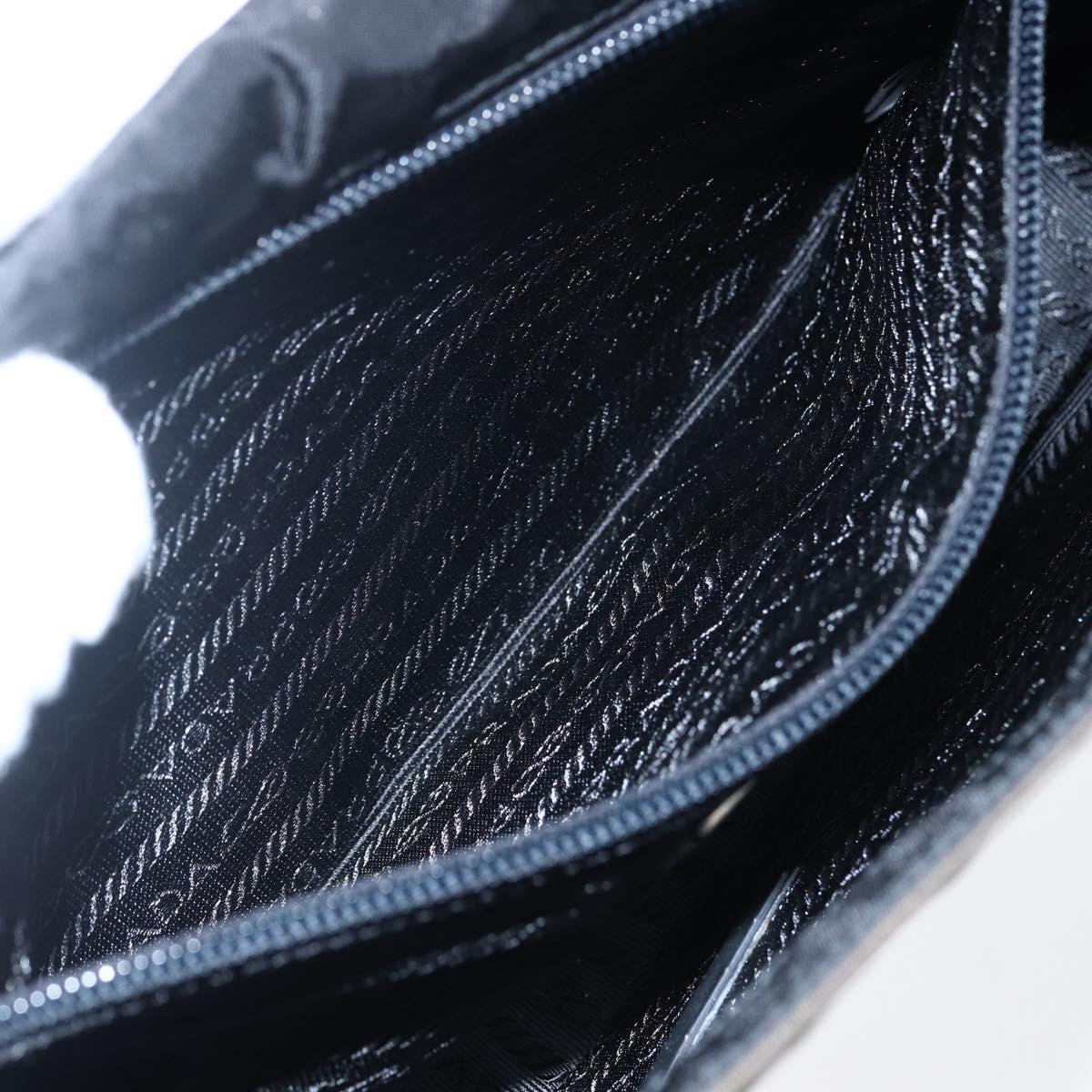 PRADA Shoulder Bag Nylon Leather Khaki Auth 173639