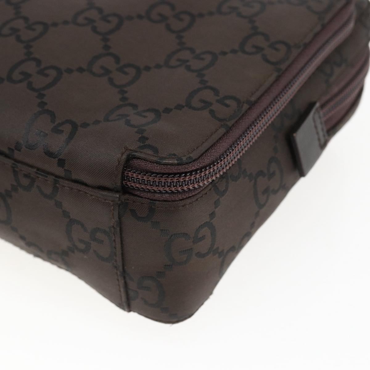 GUCCI GG Canvas business bag Clutch Bag Canvas Dark Brown 018 1603 Auth 173657