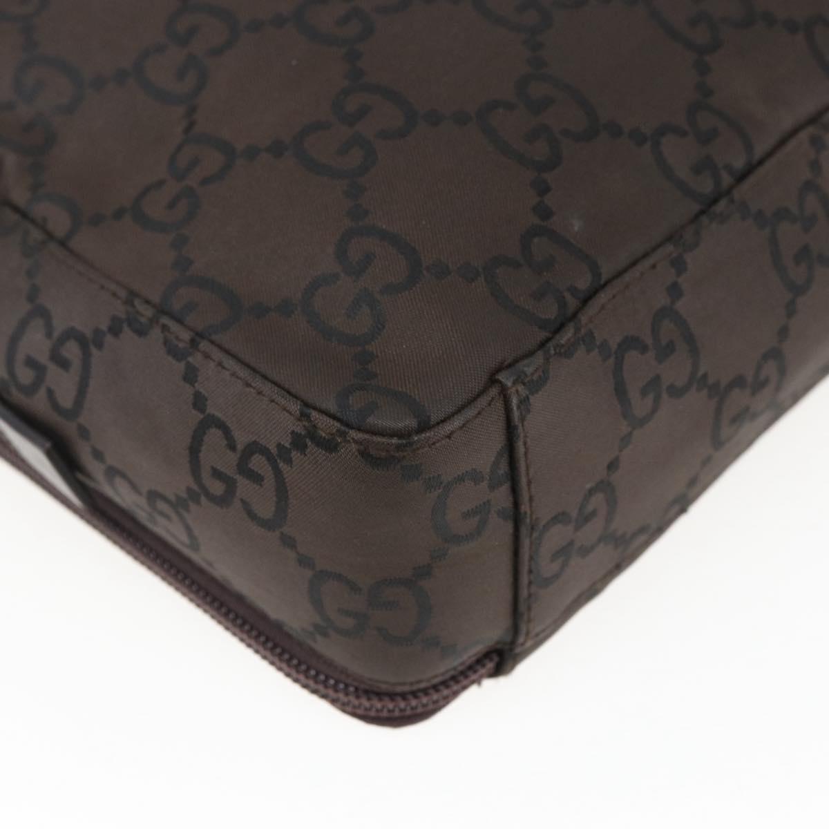 GUCCI GG Canvas business bag Clutch Bag Canvas Dark Brown 018 1603 Auth 173657