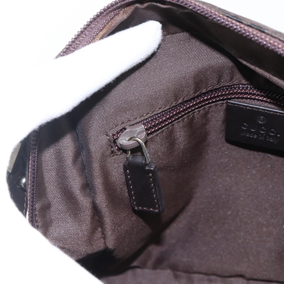 GUCCI GG Canvas business bag Clutch Bag Canvas Dark Brown 018 1603 Auth 173657