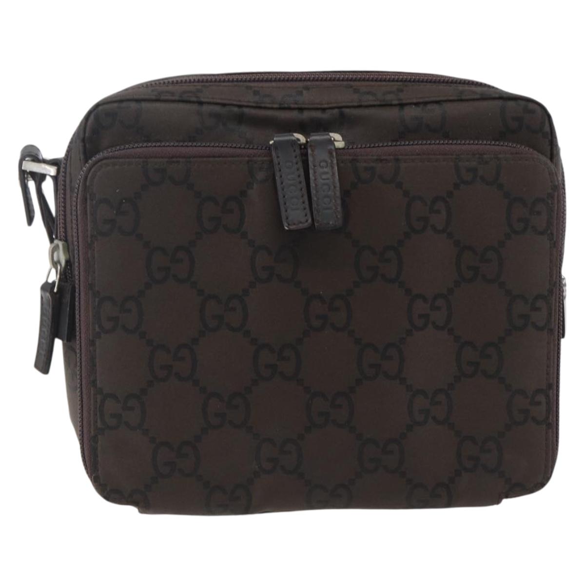 GUCCI GG Canvas business bag Clutch Bag Canvas Dark Brown 018 1603 Auth 173657