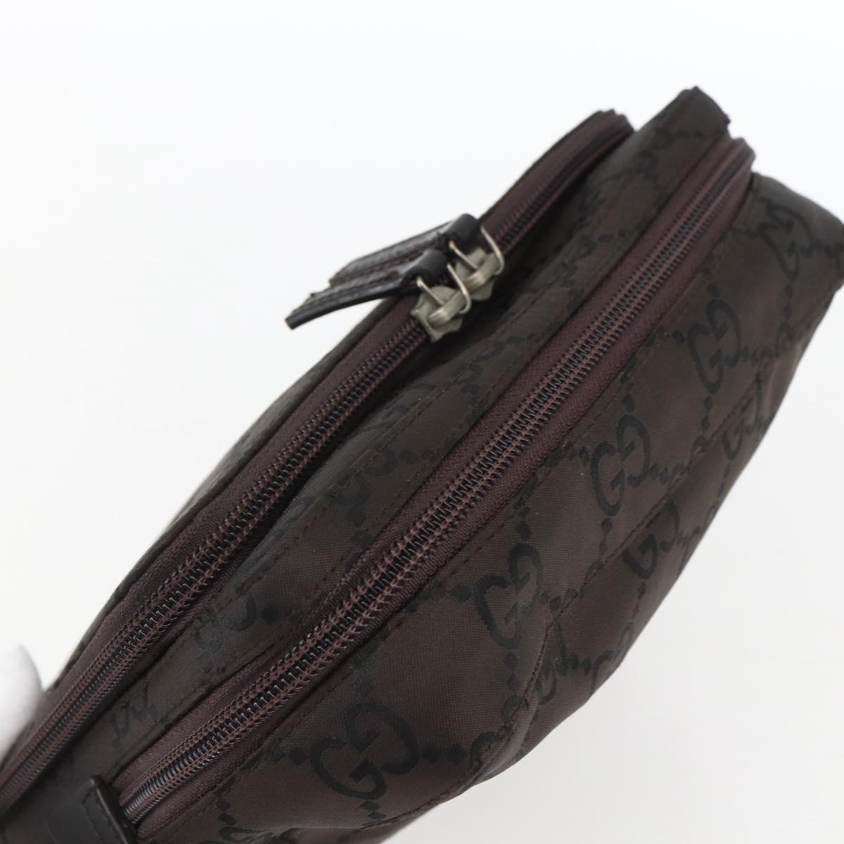 GUCCI GG Canvas business bag Clutch Bag Canvas Dark Brown 018 1603 Auth 173657
