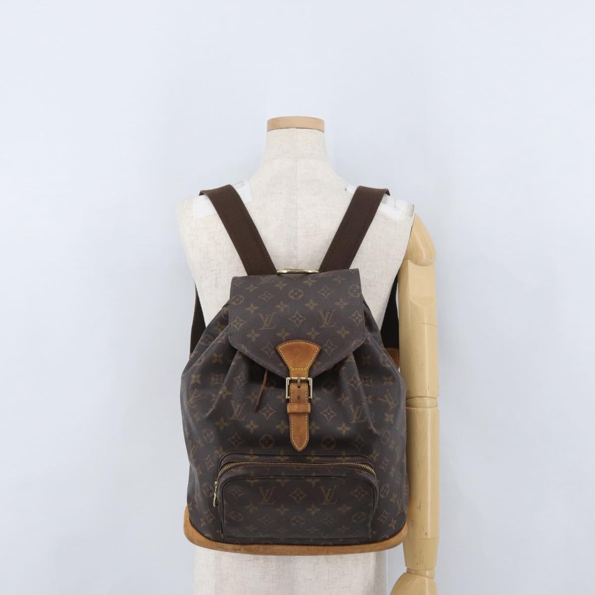 LOUIS VUITTON Monogram Montsouris GM Backpack M51135 LV Auth 173661