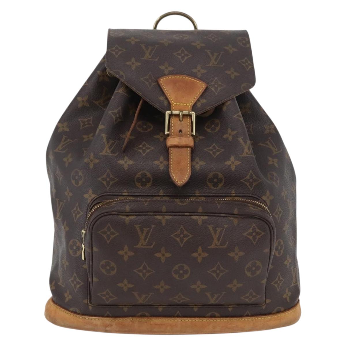 LOUIS VUITTON Monogram Montsouris GM Backpack M51135 LV Auth 173661