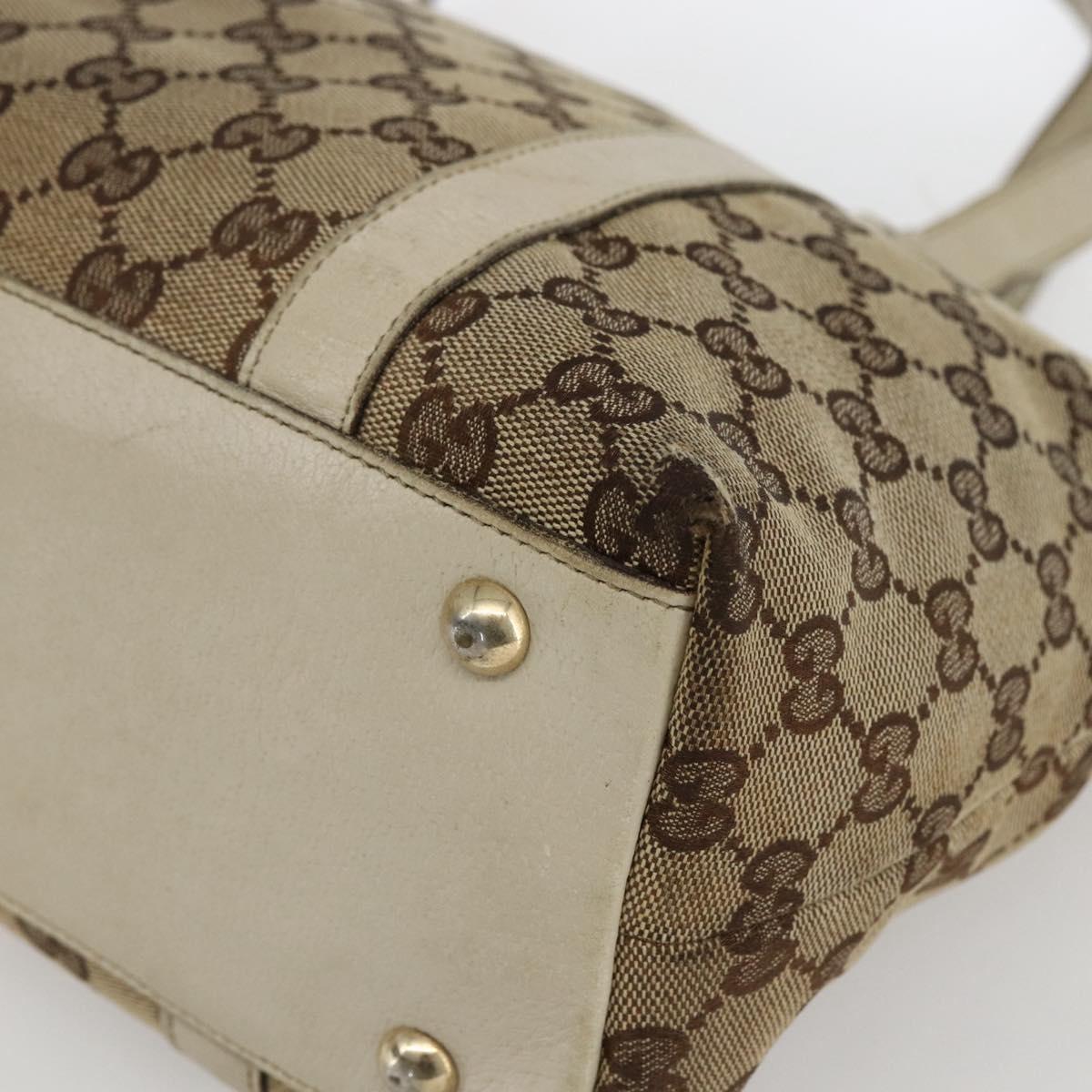 GUCCI GG Canvas Abbey Tote Bag Beige Gold 141470 Auth 173665