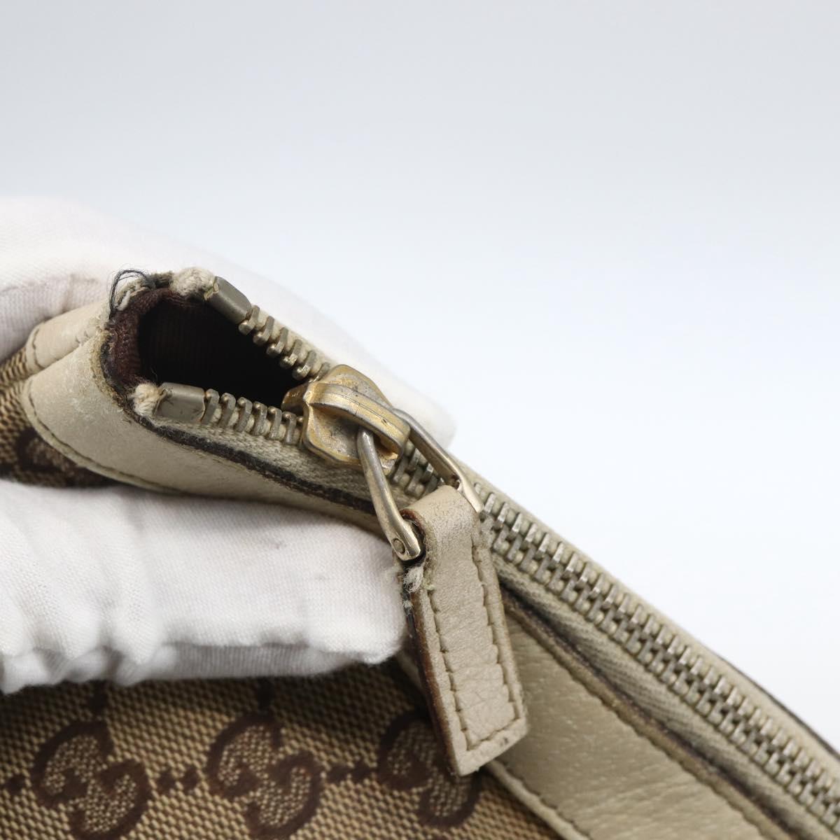 GUCCI GG Canvas Abbey Tote Bag Beige Gold 141470 Auth 173665