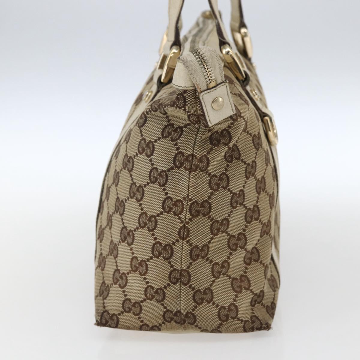 GUCCI GG Canvas Abbey Tote Bag Beige Gold 141470 Auth 173665