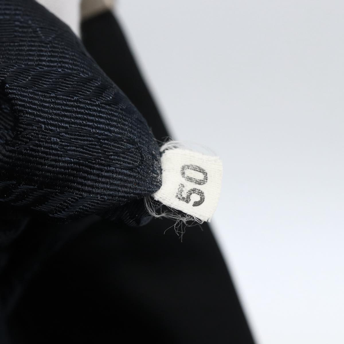 PRADA Hand Bag Nylon Black Silver Auth 173667