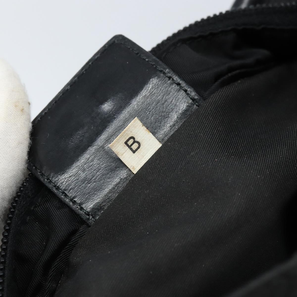 PRADA Shoulder Bag Nylon Black Silver Auth 173668