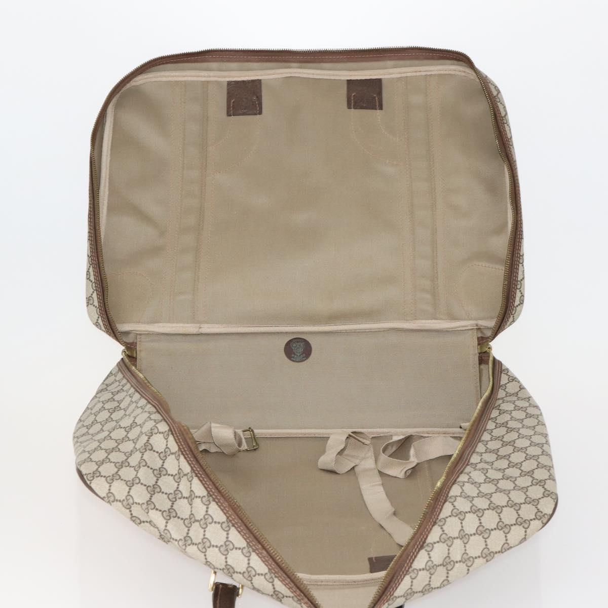 GUCCI GG Supreme Web Sherry Line Hand Bag PVC Beige Gold Auth 173669