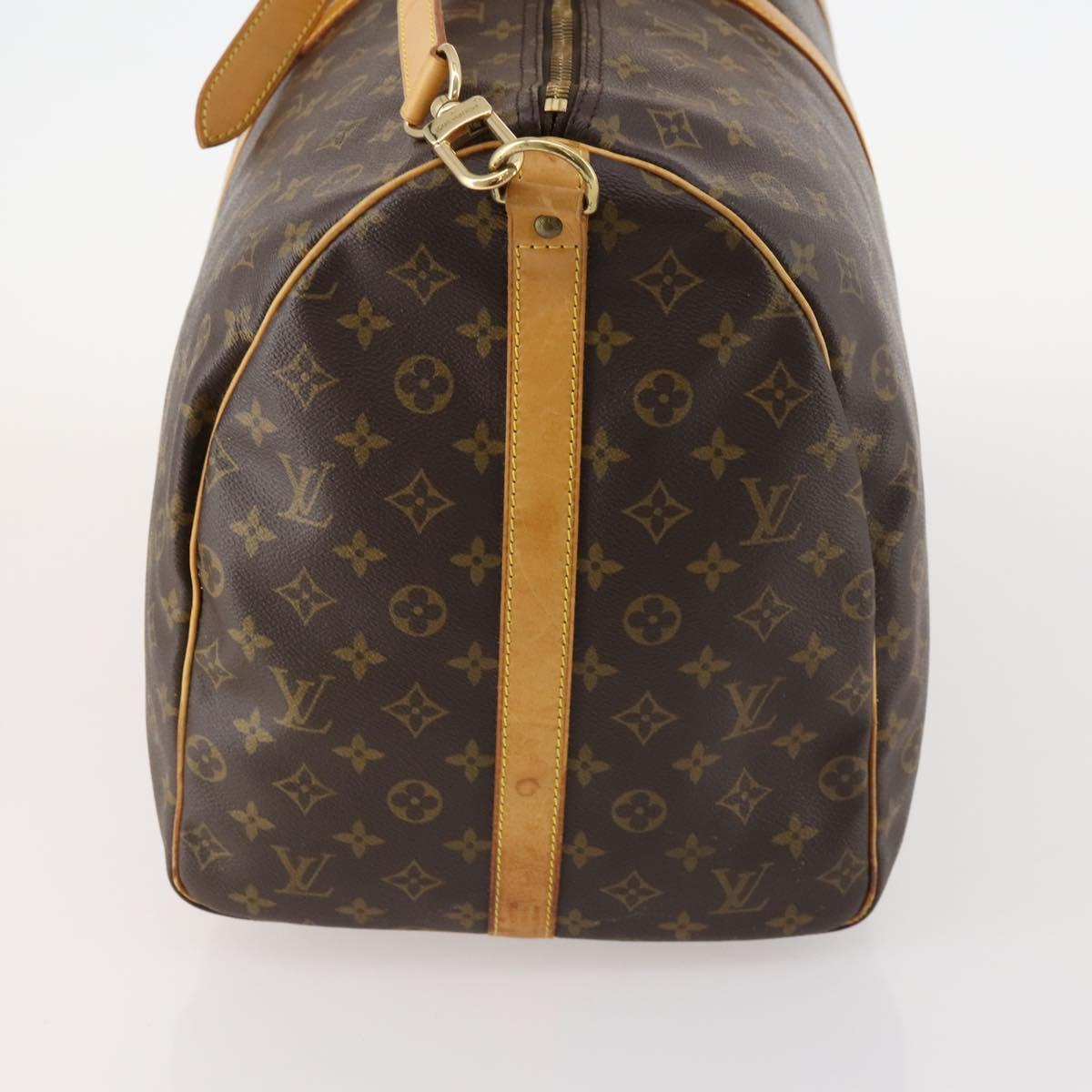 LOUIS VUITTON Monogram Keepall Bandouliere 60 Boston Bag M41412 LV Auth 173680
