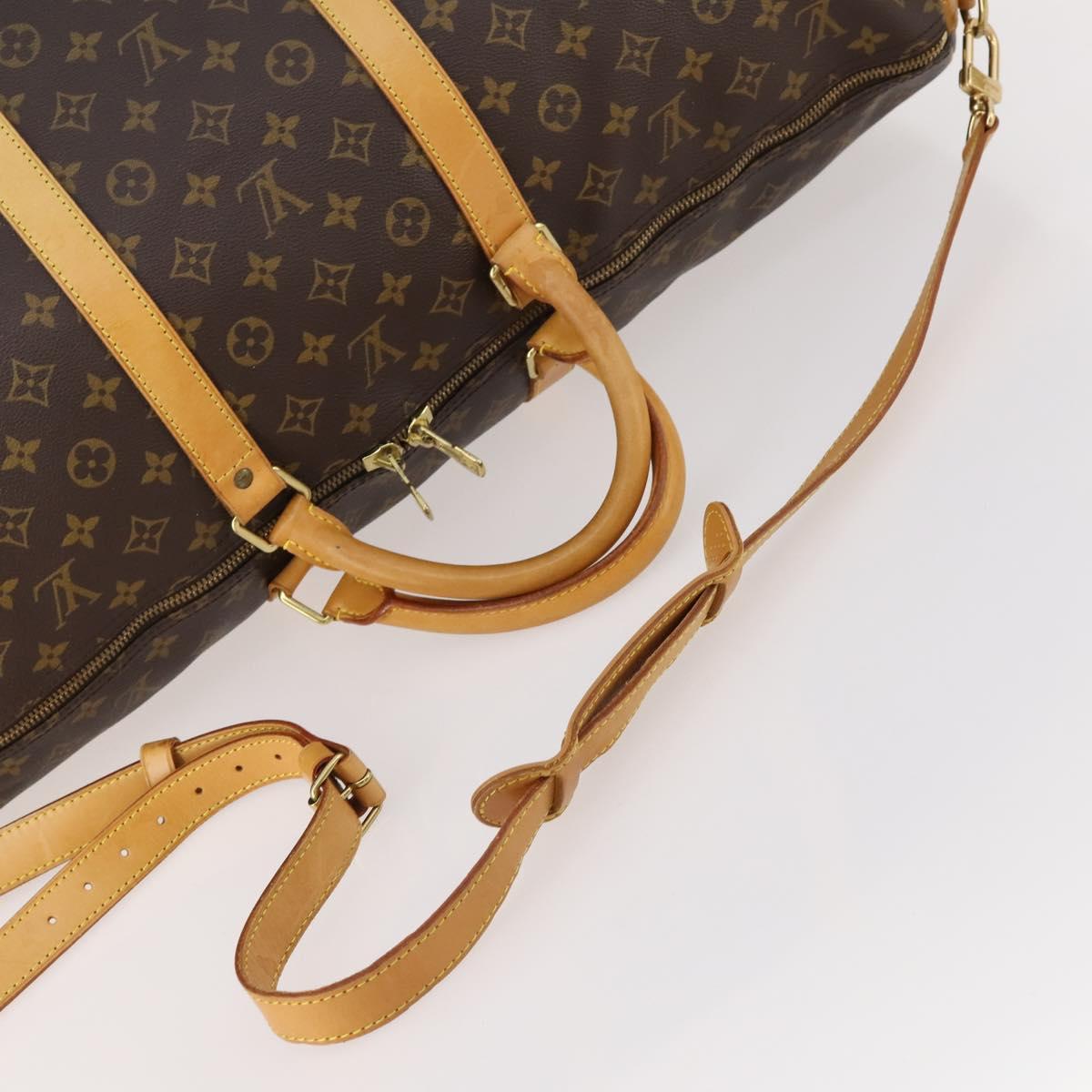 LOUIS VUITTON Monogram Keepall Bandouliere 60 Boston Bag M41412 LV Auth 173680