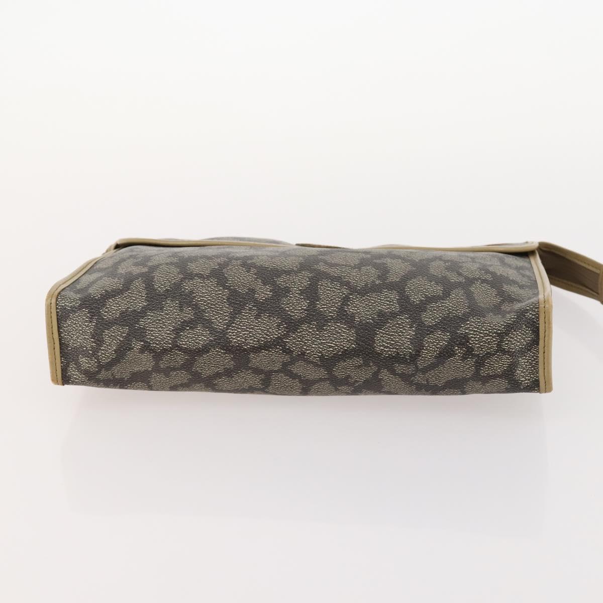 LOEWE Anagram Hand Bag Leather Nylon Suede 3 Set Red Gray Green Auth 173684
