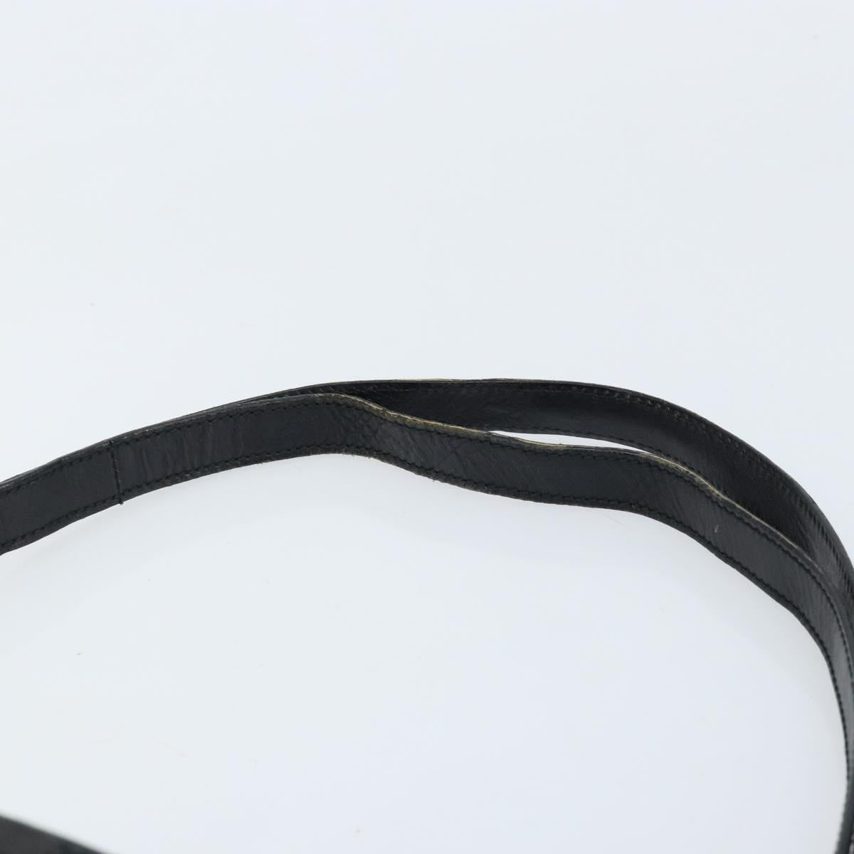 GUCCI GG Canvas Shoulder Bag Black Silver 03136 Auth 173686