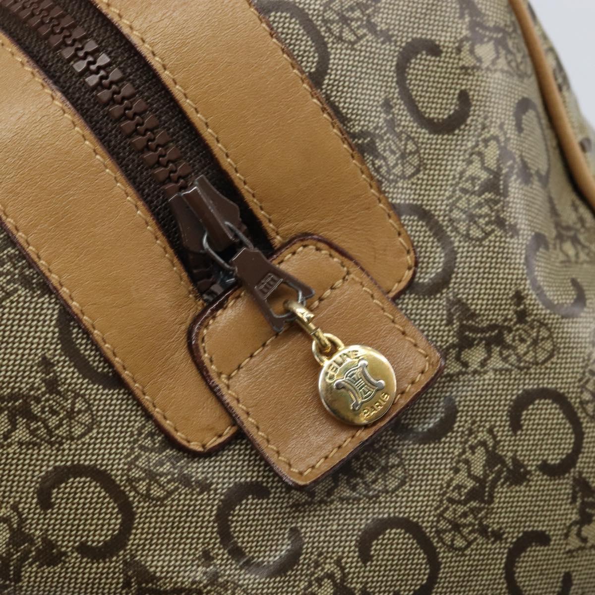 CELINE C Sulky Hand Bag PVC Beige Gold Auth 173702