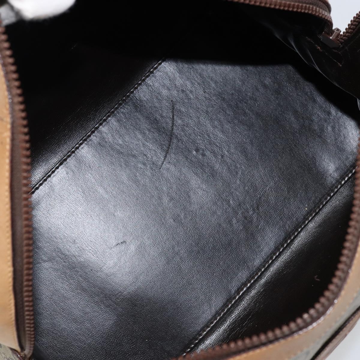 CELINE C Sulky Hand Bag PVC Beige Gold Auth 173702