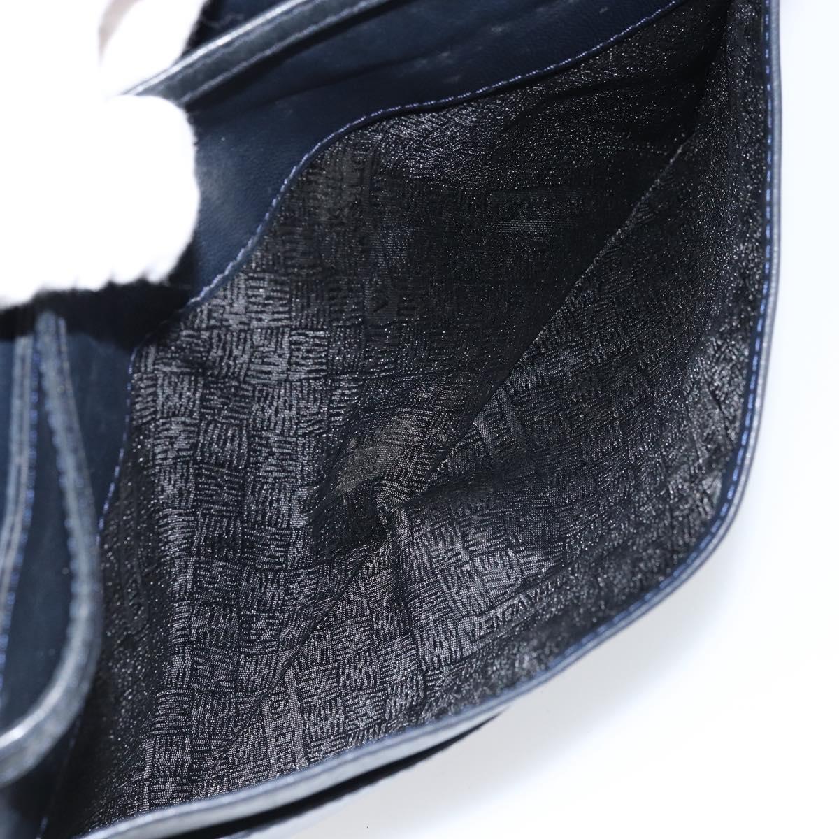 BOTTEGA VENETA Shoulder Bag Leather Black Gold Auth 173710