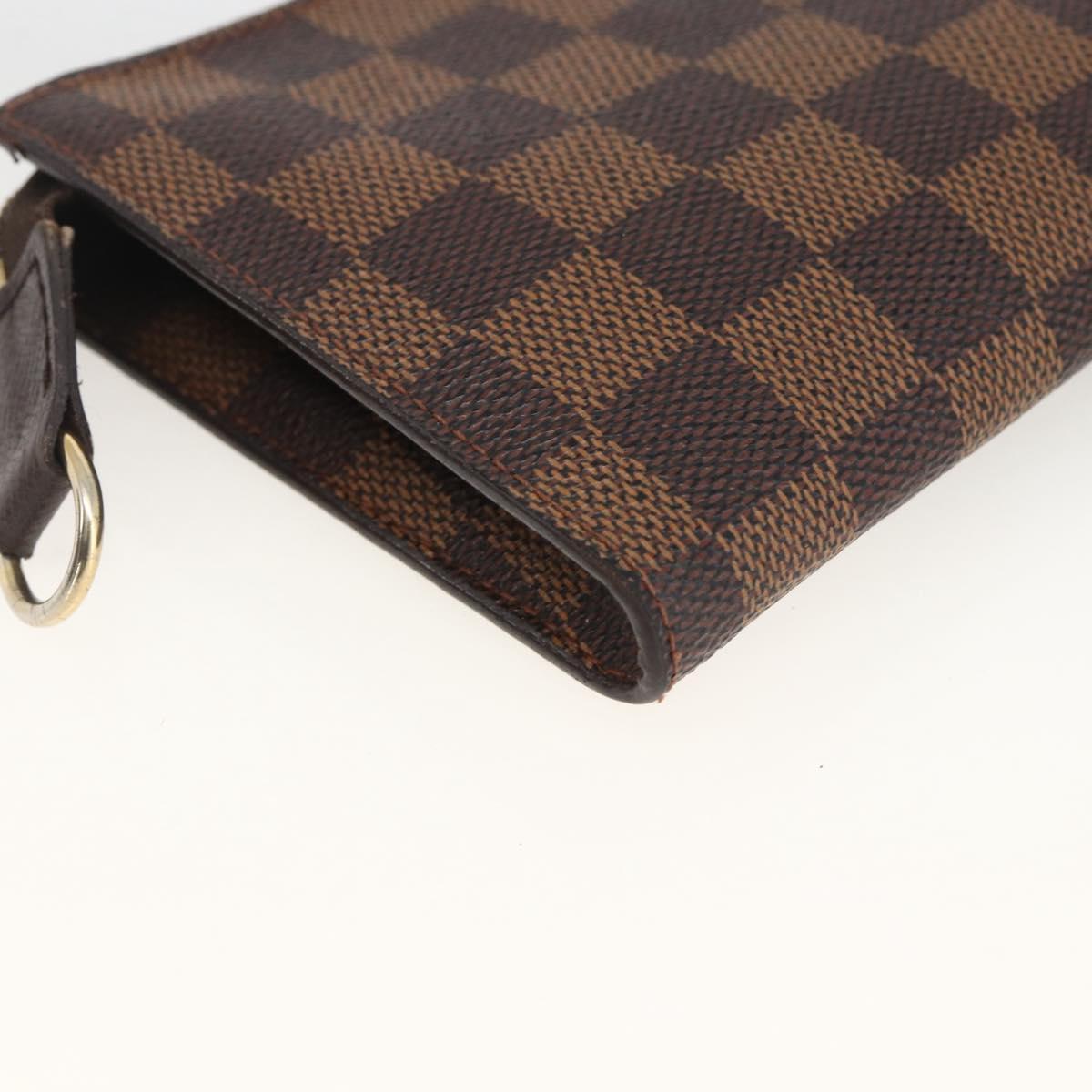 LOUIS VUITTON Damier Ebene Marais Pouch LV Auth 173717