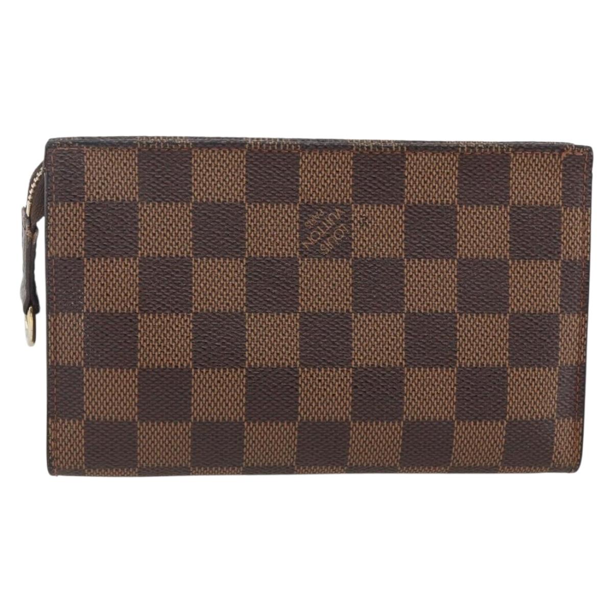 LOUIS VUITTON Damier Ebene Marais Pouch LV Auth 173717