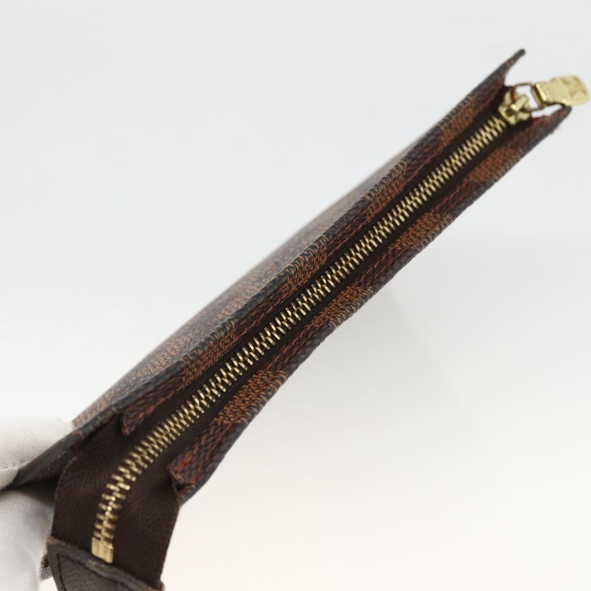 LOUIS VUITTON Damier Ebene Marais Pouch LV Auth 173717