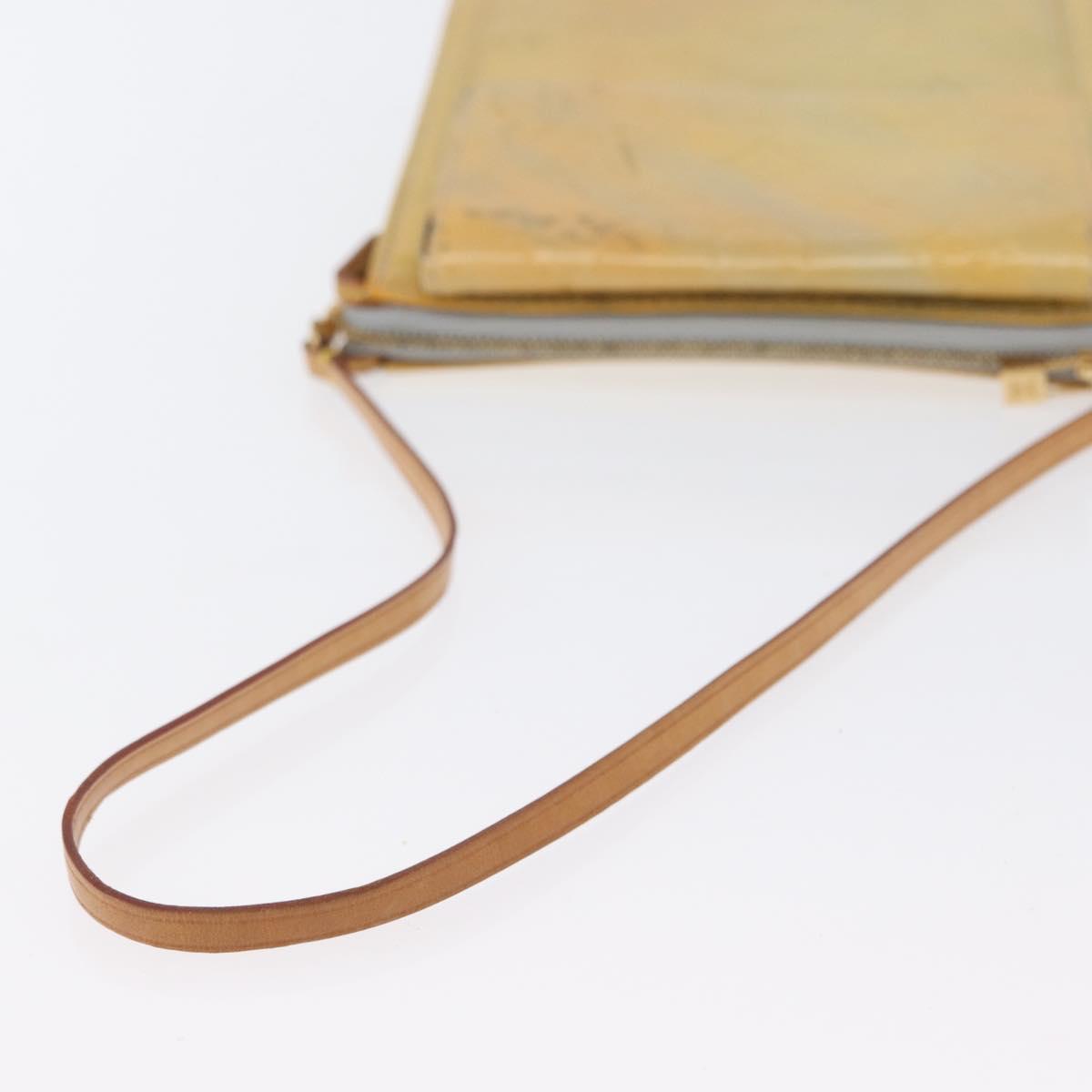 LOUIS VUITTON Monogram Vernis Motto Accessory Pouch Gris M91030 LV Auth 173732