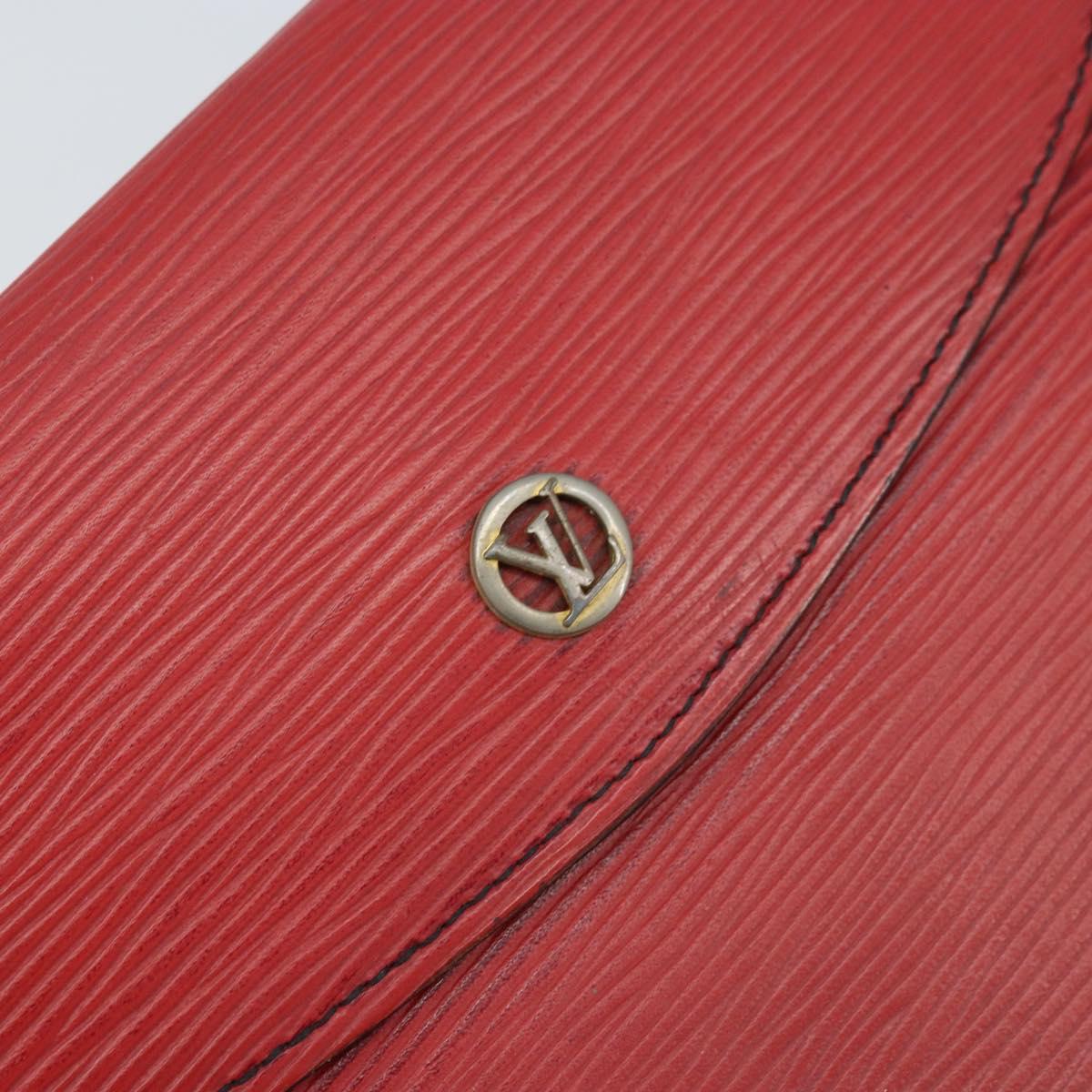 LOUIS VUITTON Epi Montagne 20 Clutch Bag Red LV Auth 173743