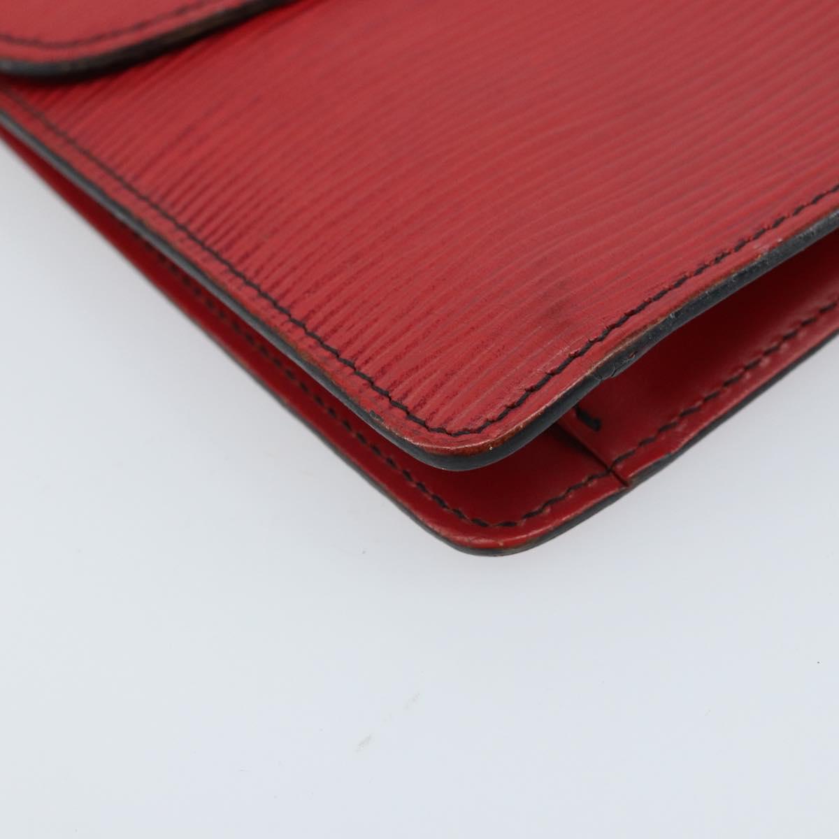 LOUIS VUITTON Epi Montagne 20 Clutch Bag Red LV Auth 173743