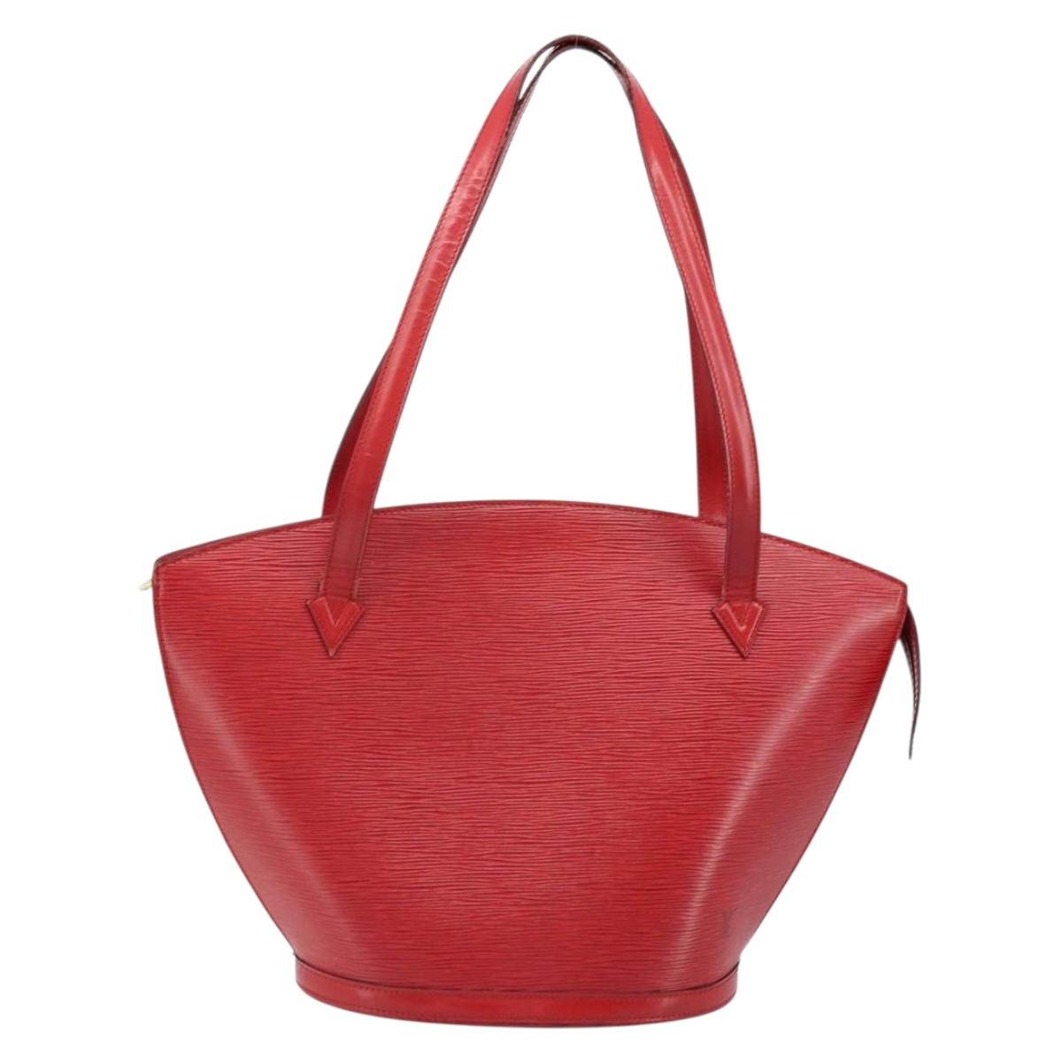 LOUIS VUITTON Epi Saint Jacques Shopping Shoulder Bag Red M52277 LV Auth 173745
