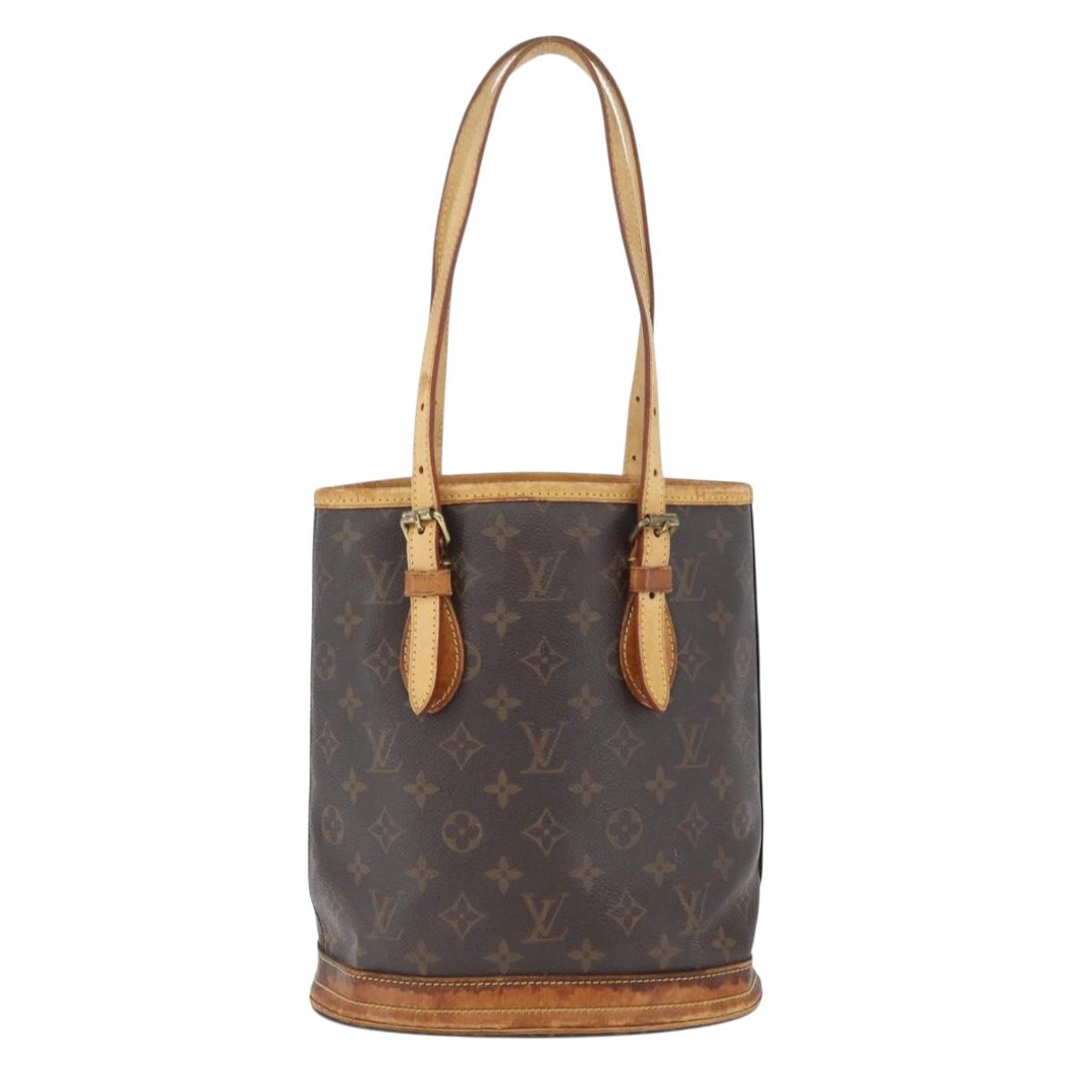 LOUIS VUITTON Monogram Bucket PM Shoulder Bag M42238 LV Auth 173765