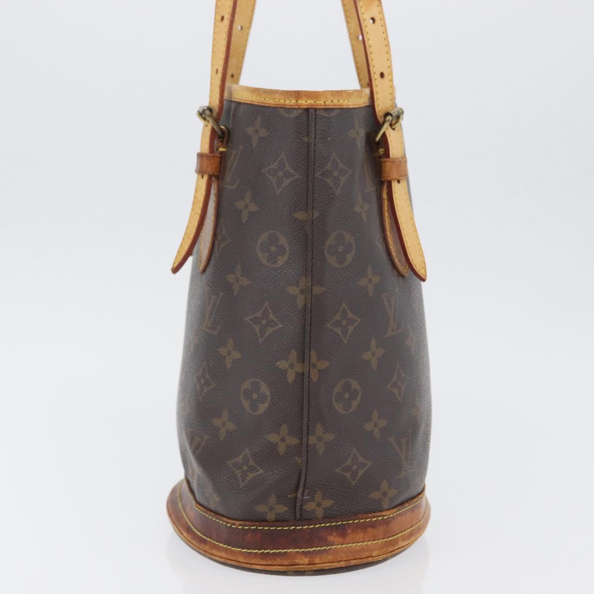 LOUIS VUITTON Monogram Bucket PM Shoulder Bag M42238 LV Auth 173765
