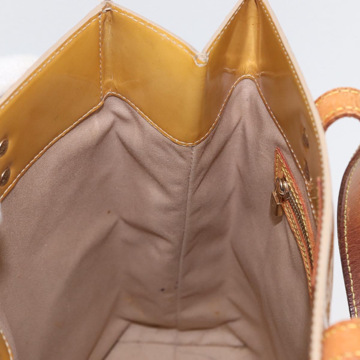 LOUIS VUITTON Monogram Vernis Reade MM Hand Bag Beige M91141 LV Auth 173771