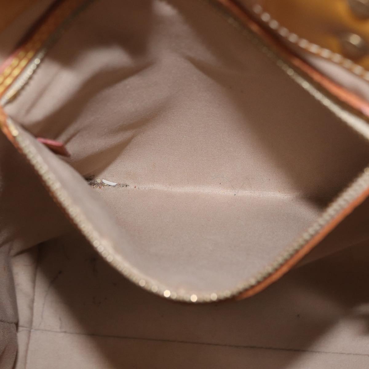 LOUIS VUITTON Monogram Vernis Reade MM Hand Bag Beige M91141 LV Auth 173771
