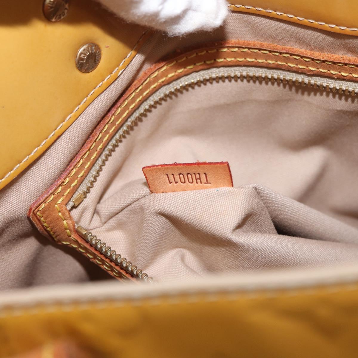LOUIS VUITTON Monogram Vernis Reade MM Hand Bag Beige M91141 LV Auth 173771