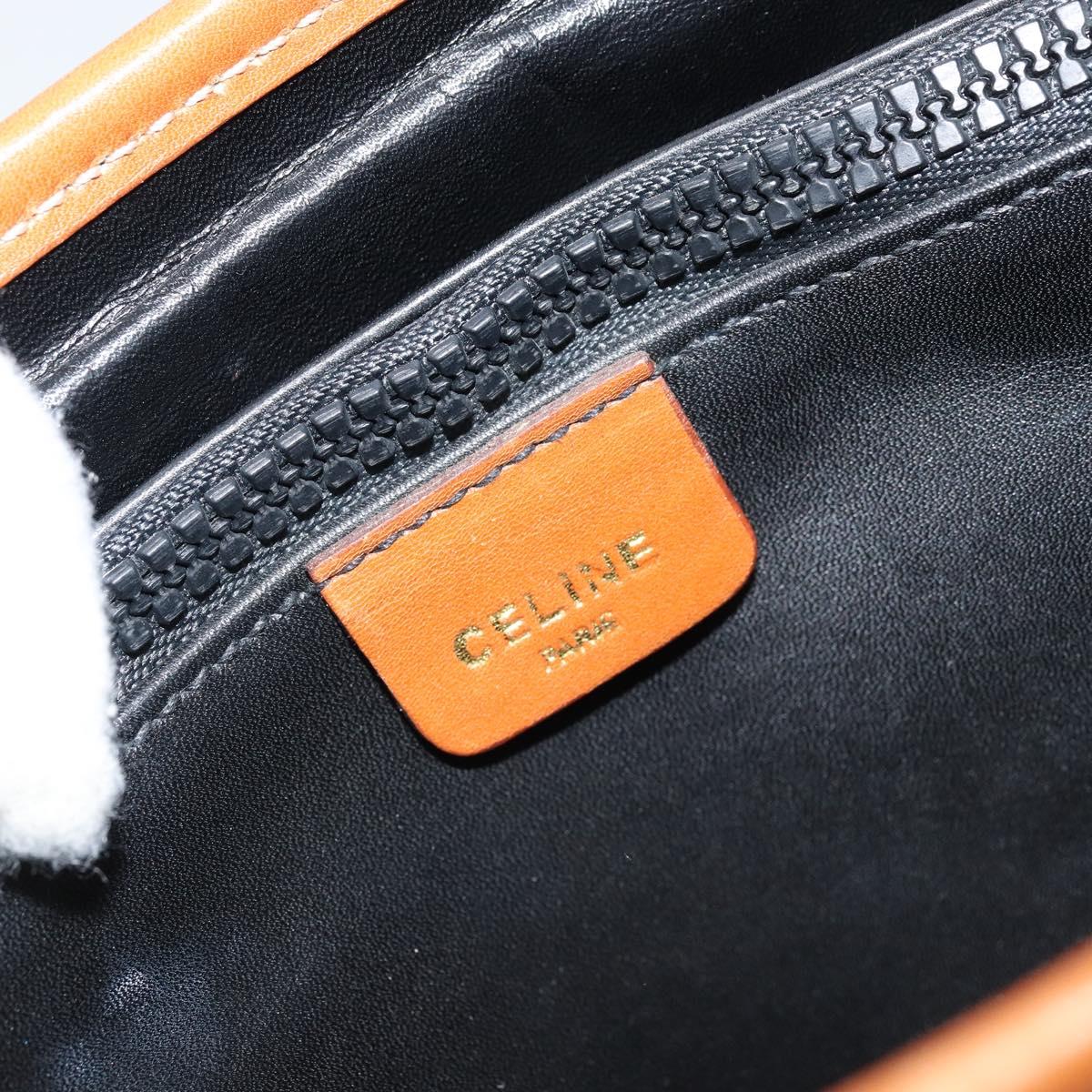 CELINE Tote Bag Leather Black Gold Auth 173798A