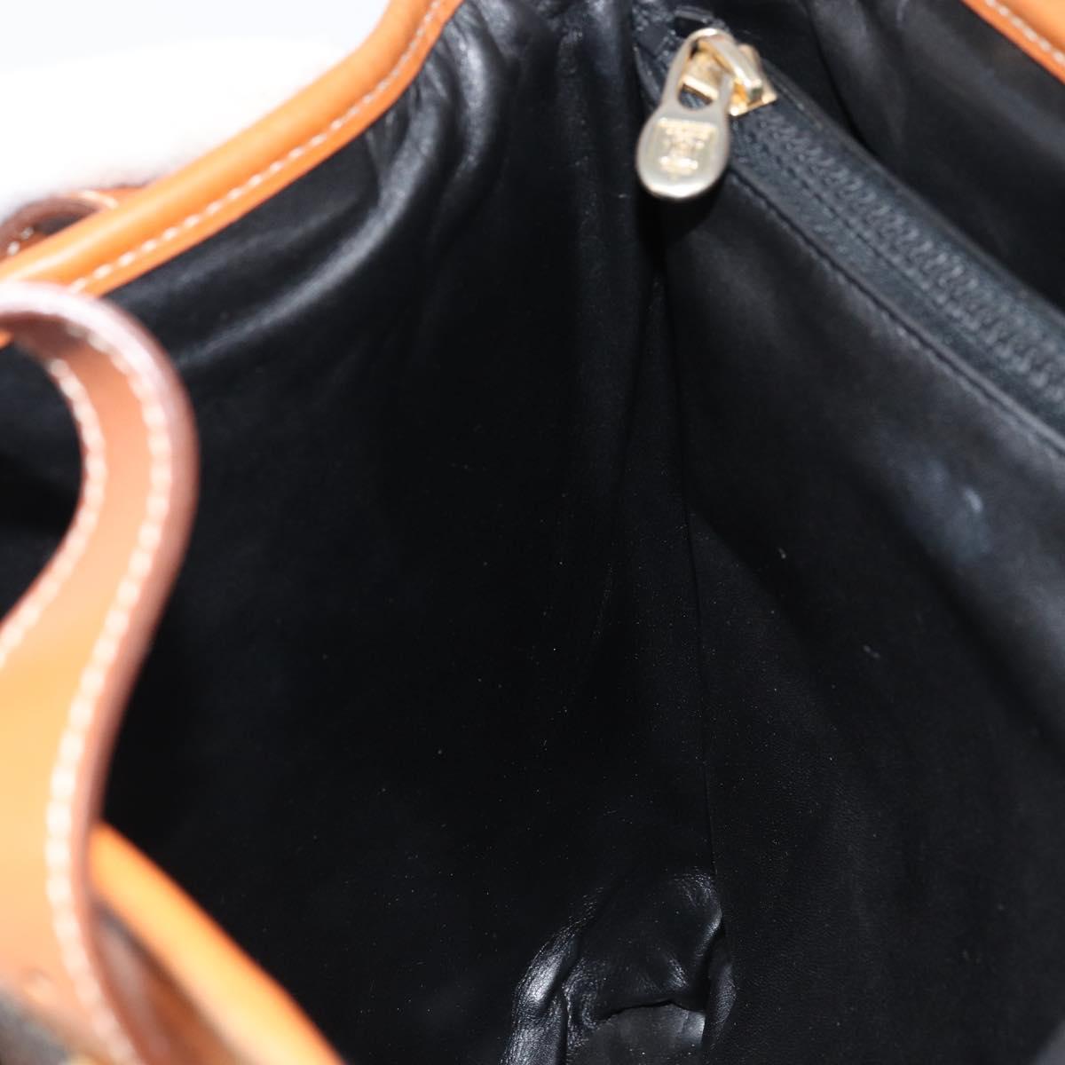 CELINE Tote Bag Leather Black Gold Auth 173798A