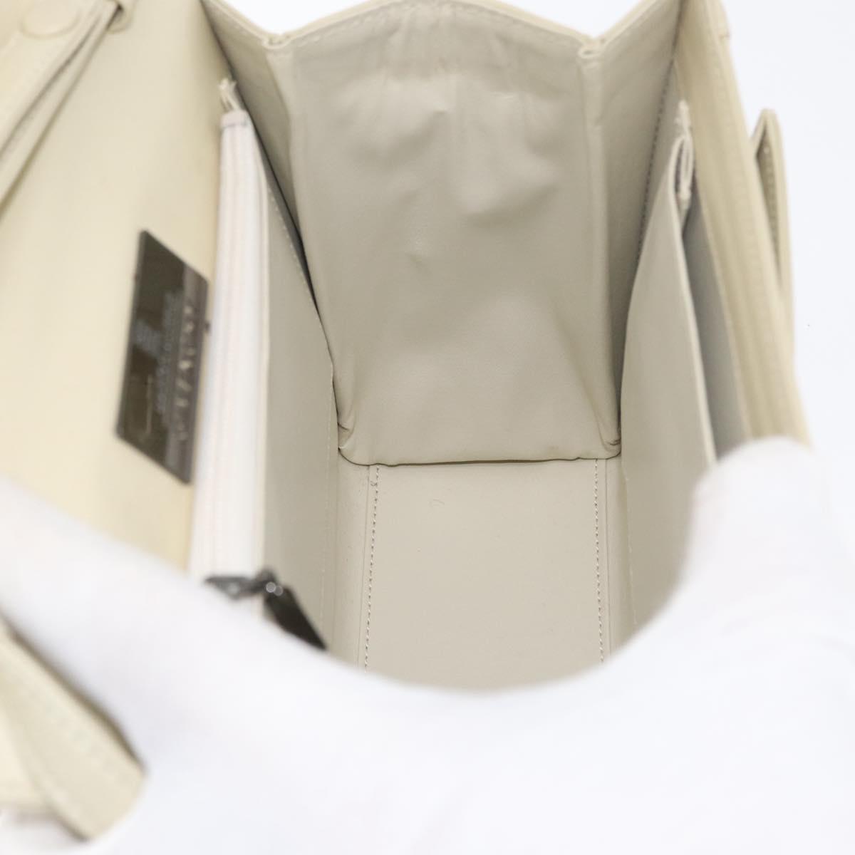 GIVENCHY Hand Bag Leather 2way Beige Auth 173803