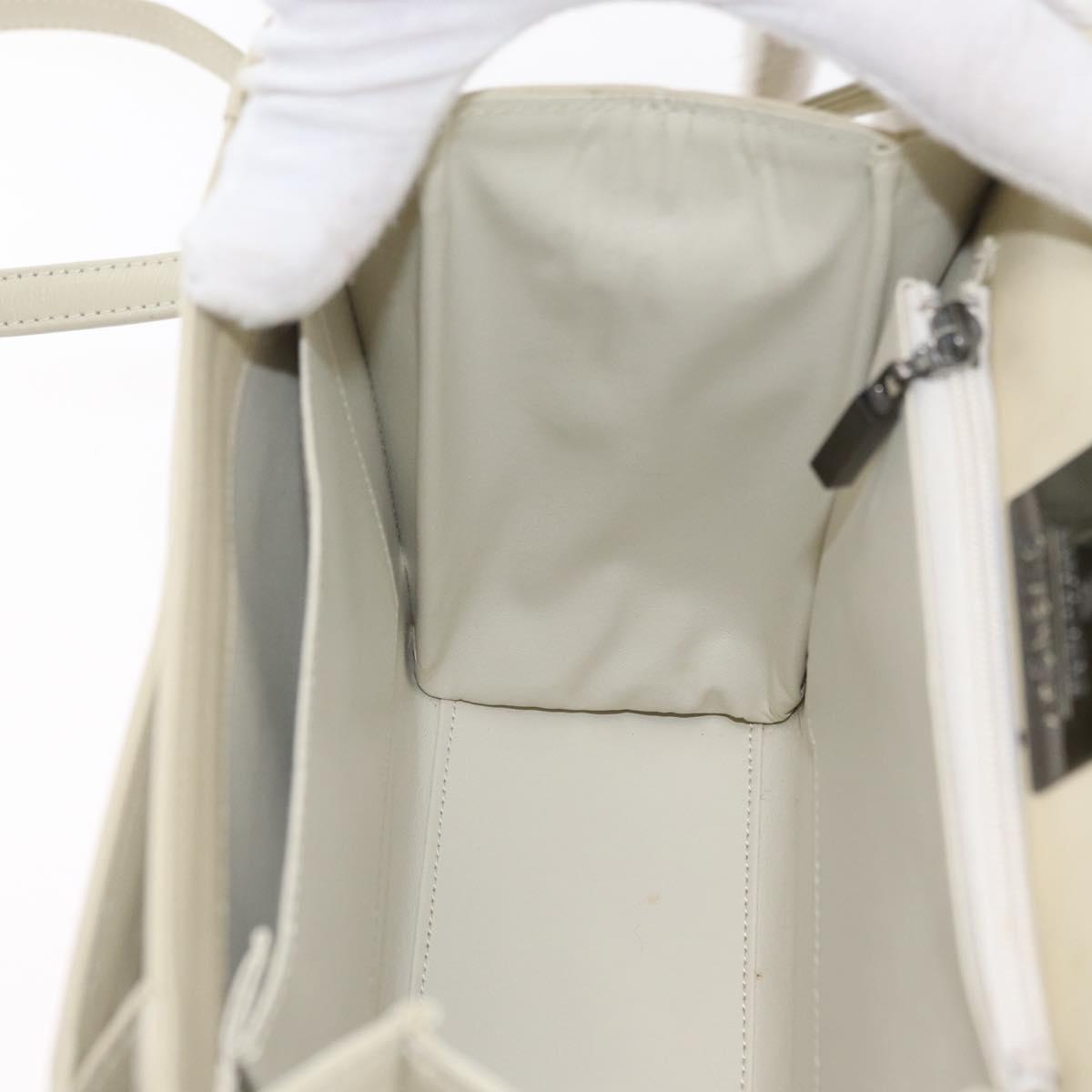 GIVENCHY Hand Bag Leather 2way Beige Auth 173803