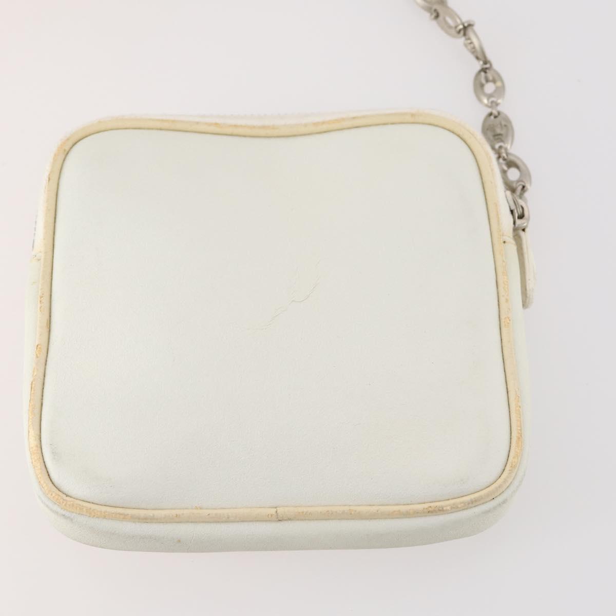 Gianni Versace mesh Tote Bag Nylon White Auth 173811